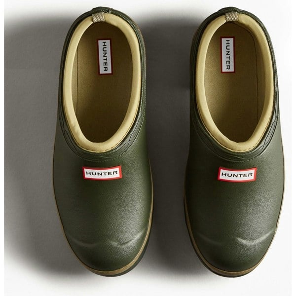 Hunter Womens Gardener Clogs - Dark Olive/Clay