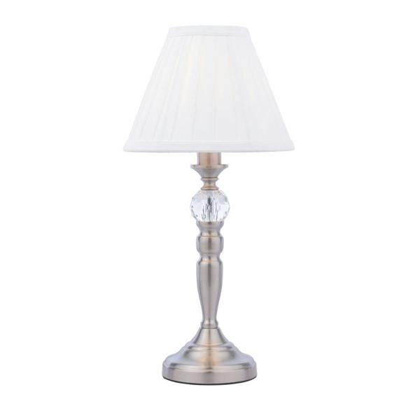Edwina Satin Chrome Touch Table Lamp