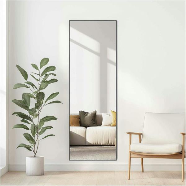 Nielsen Alpha Aluminium Wall Mirror - Rectangular - Black Oak