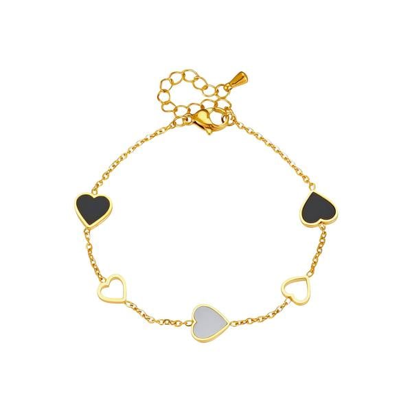 Marnie Bracelet - 18K Gold PVD-Plated Mixed Heart Bracelet