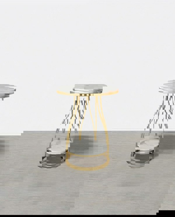 Amos Side Table, Gold Base-Weilai Concept