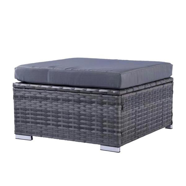 Dunham Grey 4 Seat Rattan Sofa Set with Coffee Table - Madefor.Living