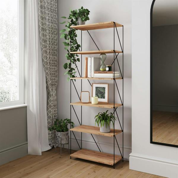 Leyo 6 Tier Storage Rack Wotan Oak
