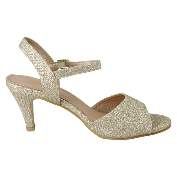Anne Michelle Ladies Anne Michelle Buckle Fastening Wide Fit Formal Sandals F12114