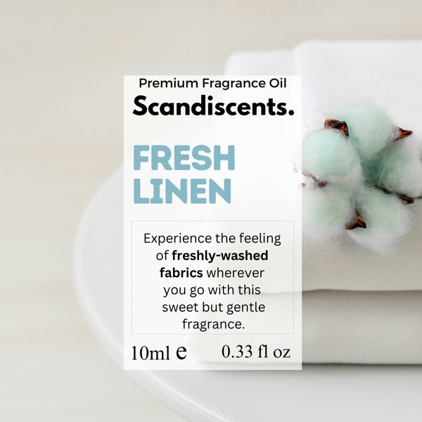 Fresh Linen - Scandiscents, waterless diffuser, essential oils, fragrance oils