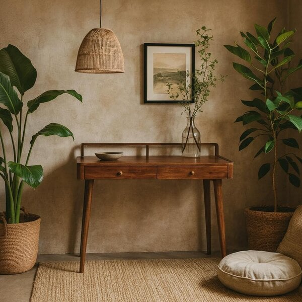 Wyld Haus Volterra Elevated Chestnut Mango Wood Console Table