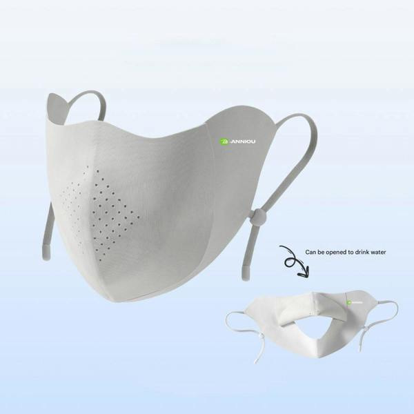 Anniou UPF 50+ UV Protection Face Cover - Light grey