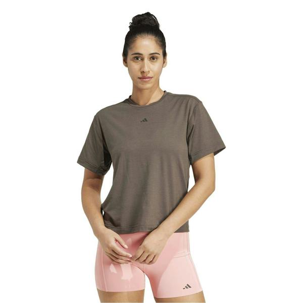 Adidas Womens/Ladies PrimeLift Cut Out T-Shirt - Olive - 