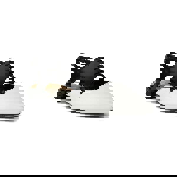 Embassy London Lim - Black & Cream - Women's cutout leather lace up slingback