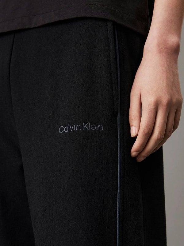 Calvin Klein TONAL LOGO LOUNGE Womens Joggers Black