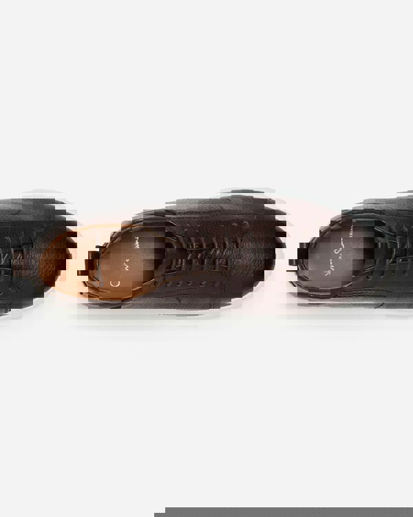 Oliver Sweeney Fermo Mens Mid Cut Deer Leather Trainers - Dark Brown