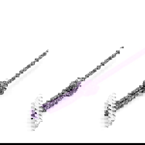 Anchor & Crew Lilac Purple Oxford Silver and Rope Bracelet