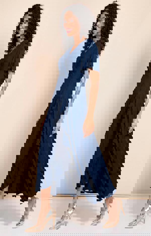 Alie Street London Waterfall Dress - Navy