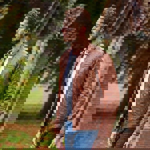 Ashwood 'Bronx' Leather Biker Jacket: 2101