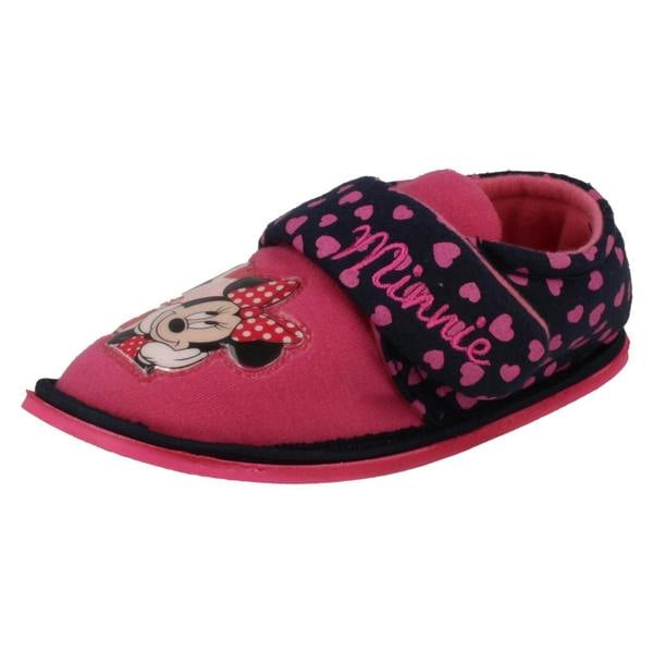 Disney Girls Disney Hook & Loop Slippers Minnie Mouse Boarder