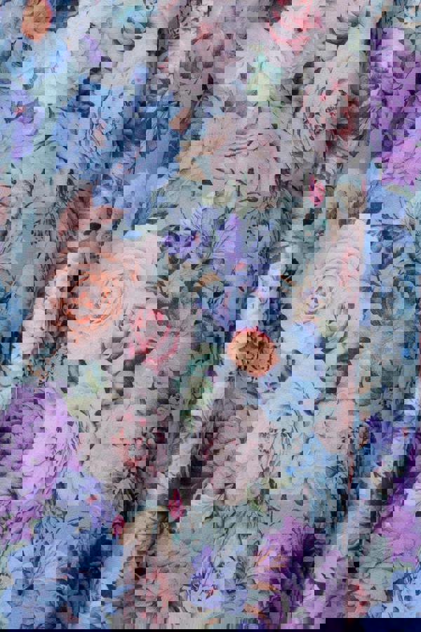 Floral Print A-Line Sweetheart Midi Dress - Sage Green DR4635