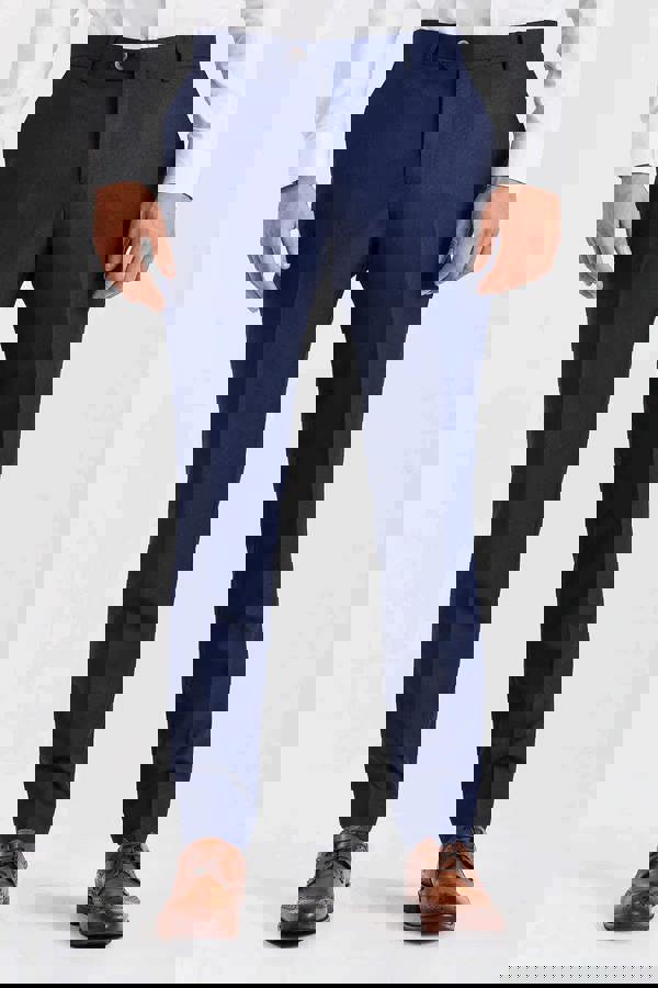 Paul Andrew Belmont - Men's Navy Blue 3 Piece Suit