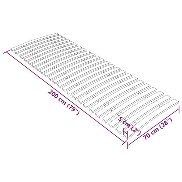 Berkfield Slatted Bed Base with 24 Slats 70x200 cm