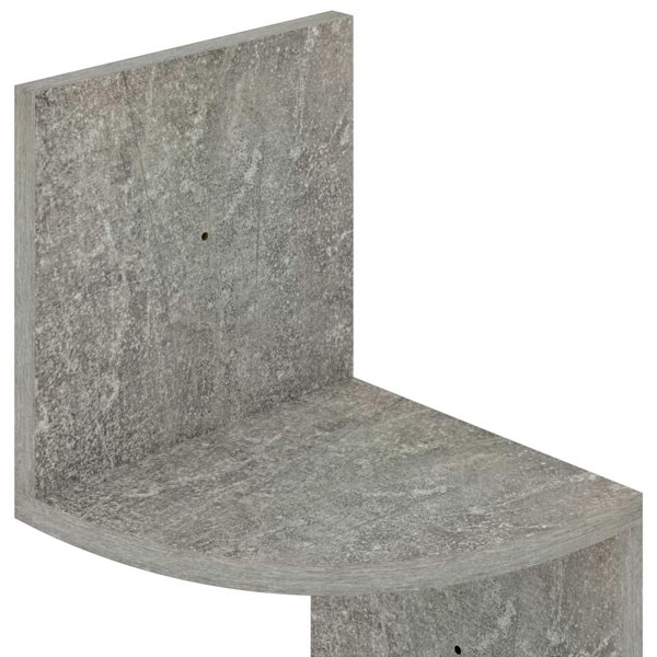 Berkfield Wall Corner Shelf Concrete Grey 19x19x123 cm Engineered Wood