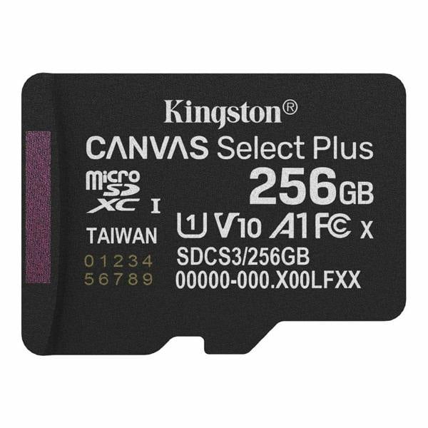 Kingston Canvas Select Plus MicroSD 150MBs Class 10 256GB with Adapter