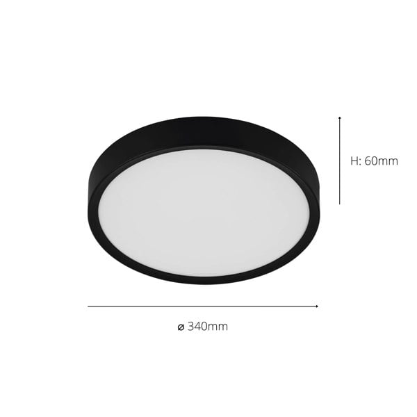 EGLO Musurita Black LED Ceiling Light