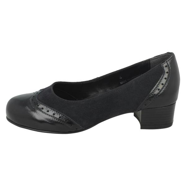 Da Bella Ladies Da Bella Slip On Block Heel Court Shoes - Jules