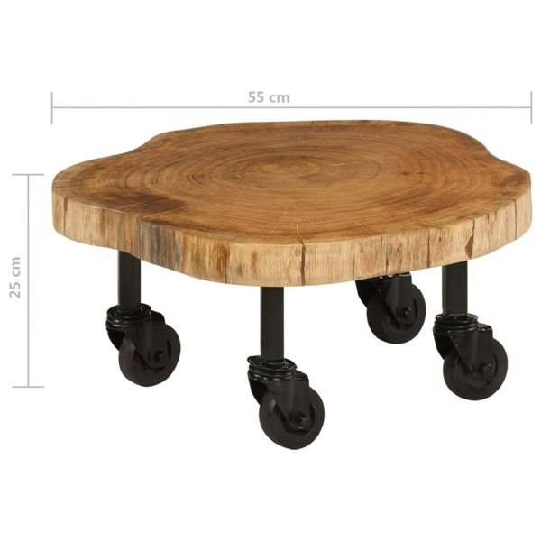 Berkfield Coffee Table Solid Acacia Wood 60x55x25 cm