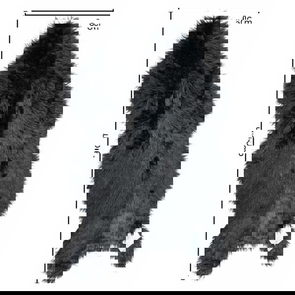 HomeSpace Direct Luxury Faux Rabbit Fur Rug White