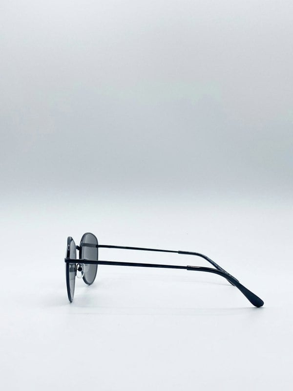 SVNX Classic Round Sunglasses with Mirror Lenses