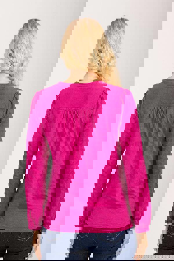 Tie Neck Embroidered Top