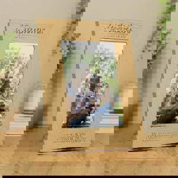 Personalised Memento Company Personalised Godmother 5x7 Oak Finish Photo Frame