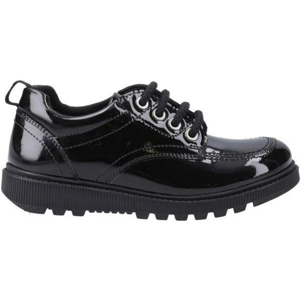 Hush Puppies Keeley Leather Girls's Black Lace-Up Shoes