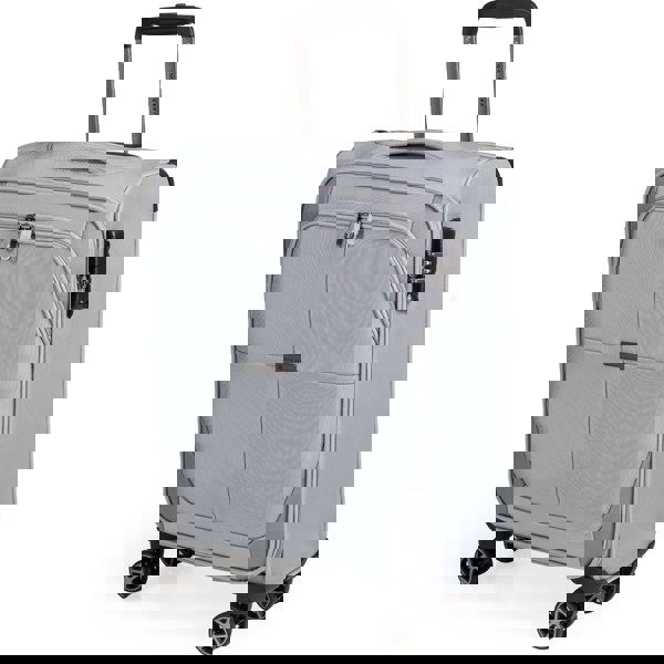 Gino Ferrari Omis Lightweight Soft Shell Suitcase with Wheels TSA Lock Hold Luggage