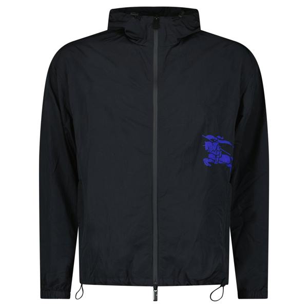 Burberry Equestrian Knight Appliqué Hooded Jacket Black - chancefashionco