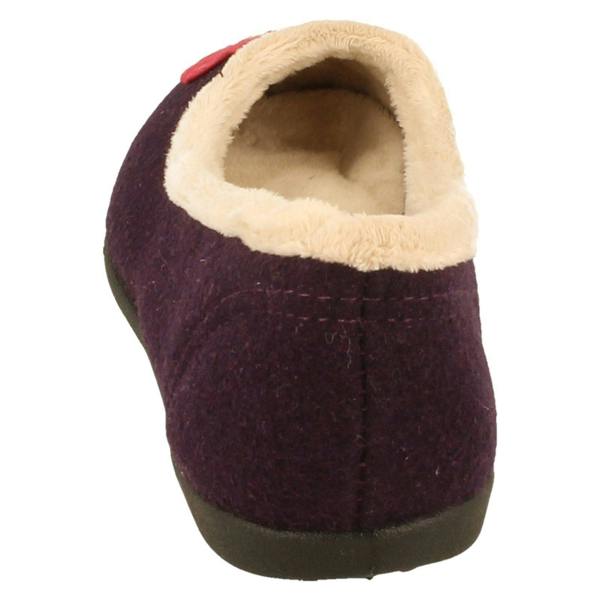 Padders Ladies Padders Wide Fitting Ballerina Slippers Happy