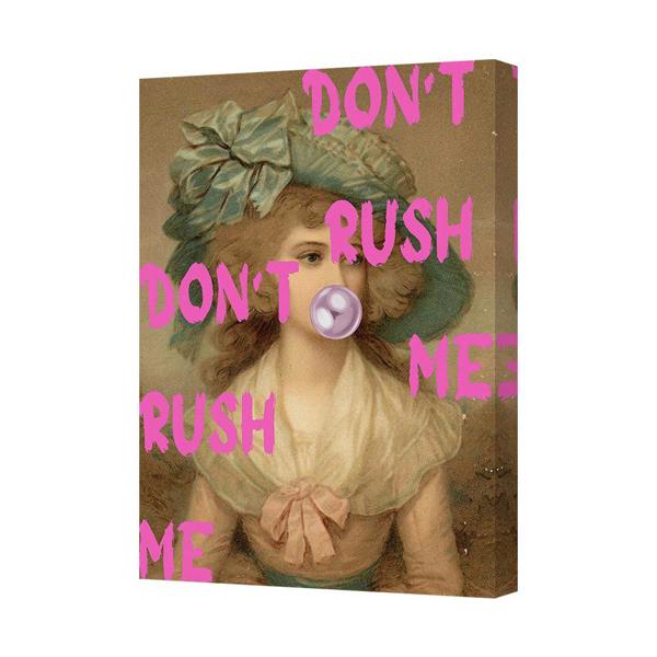 Benjamin Tate Design Vintage Portrait Canvas Print Dont Rush Me Wall Art