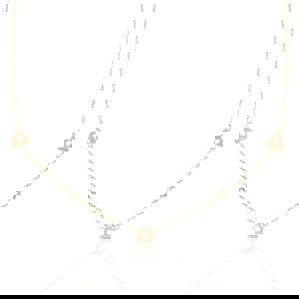 Say It With Libra Necklace with CZ Stones - Rose Gold Plated