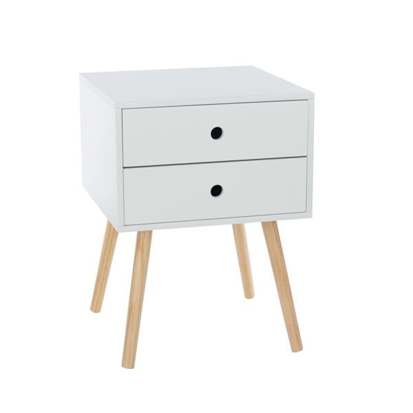 Core Products Set of 2 Scandia Shaker 2-Drawer White Bedside Cabinets
