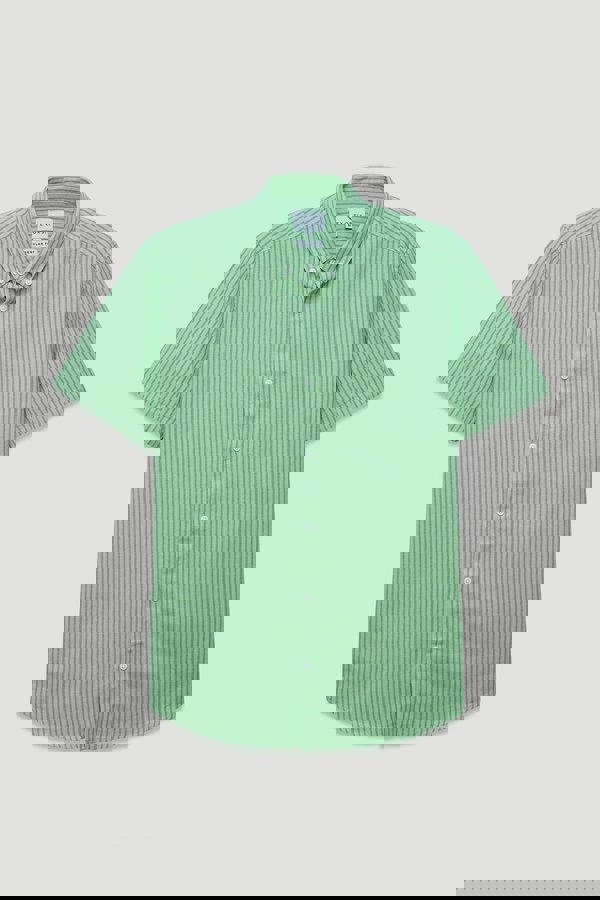 ENORSIA Men's Stripe Short Sleeve Shirt