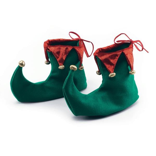 Bristol Novelty Unisex Adults Christmas Elf Shoes - Green/Red