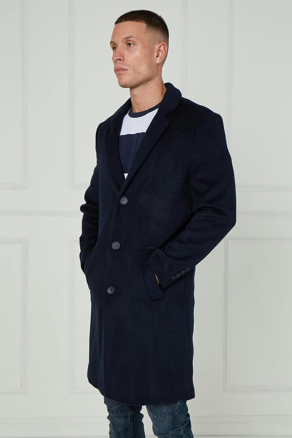 Mens Formal Winter Coat - Navy