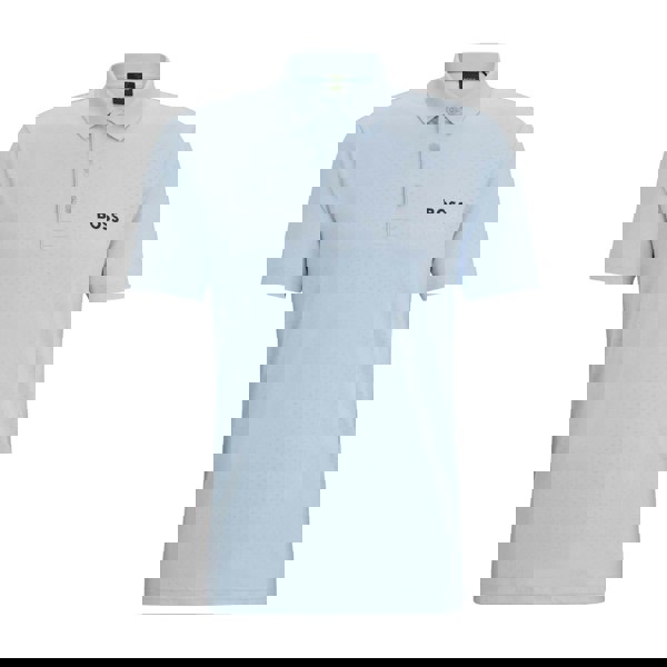 Boss Mens Paddy Tech Contrast Logo Polo Shirt - Blue