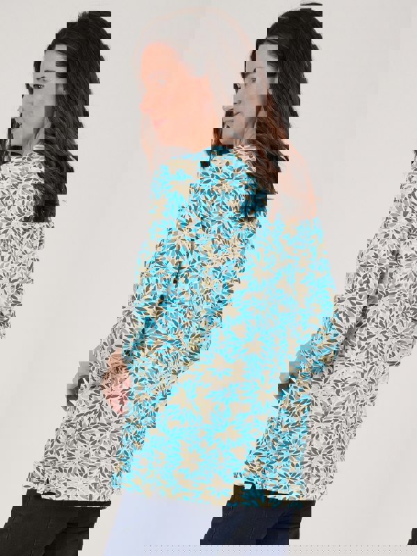 TIGI-Wear Splash Mosiac Ruched Neck Top