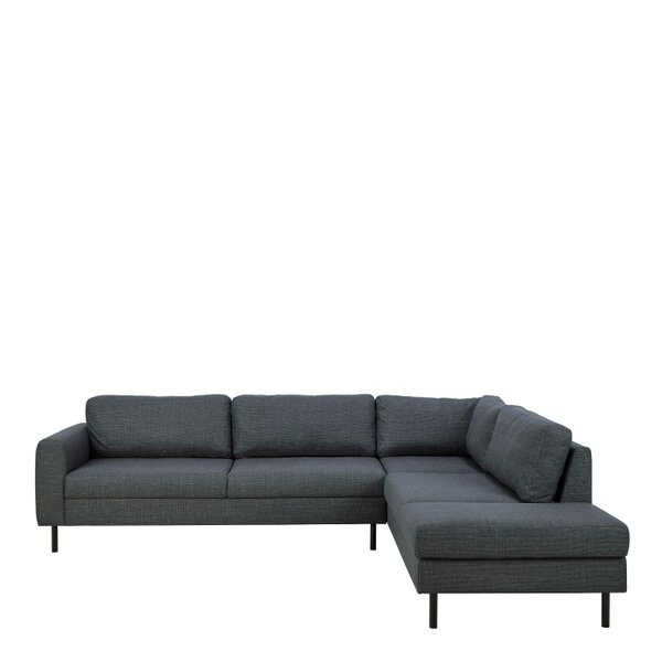 Wyld Haus San Sebastian Right Hand Corner Sofa Upholstered Dark Grey Fabric