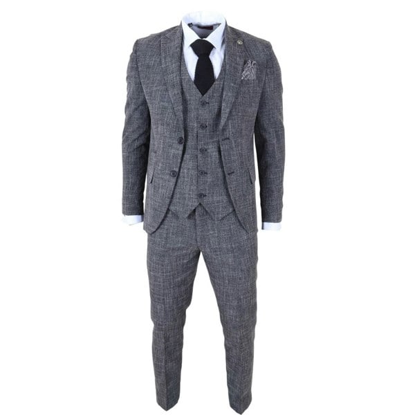 TruClothing IM33 - Men's Black 3 Piece Tailored Fit Suit