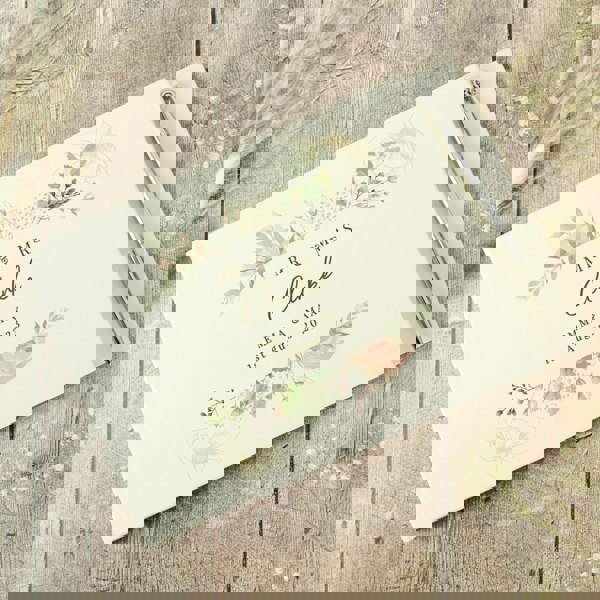 Personalised Memento Company Personalised Floral Watercolour Hardback Guest Book & Pen