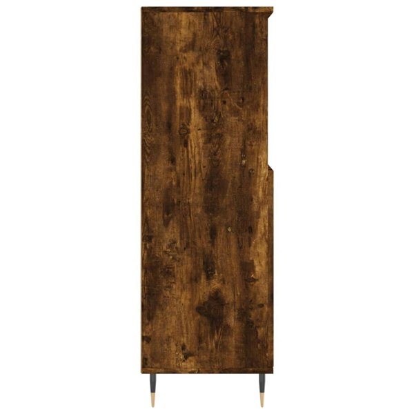 Berkfield Highboard Smoked Oak 60x36x110 cm Engineered Wood