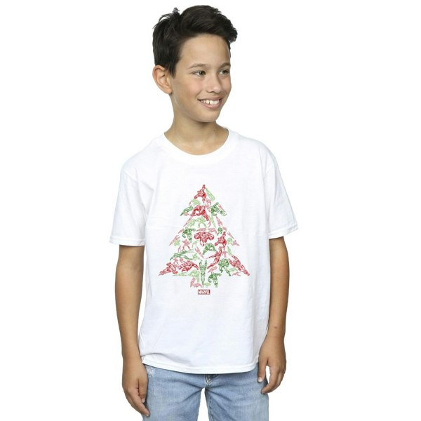 Marvel Boys Avengers Christmas Tree T-Shirt - White