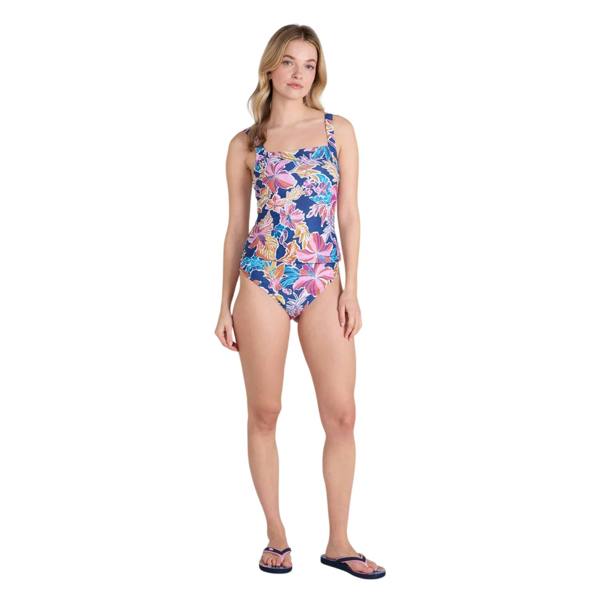 Animal Womens/Ladies Flowers Tankini Top - Dark Blue - 