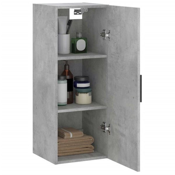 Berkfield Wall Mounted Cabinet Concrete Grey 34.5x34x90 cm